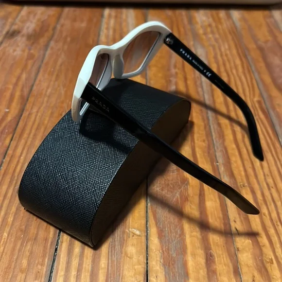 Prada White and Black Sunglasses Sunglasses